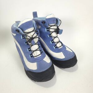 Lands’ End Frostline Hiker Boots Women’s Blue White Size 6.5 Leather Suede Shoes